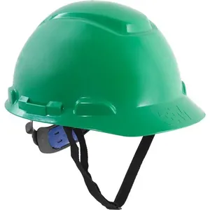 Capacete Aba Frontal Suspensão Ajuste Fácil e Jugular de Tecido H700 - 3M Capacete de Segurança com aba Frontal H-700 verde com suspensão, ajuste fácil e Jugular - 3M