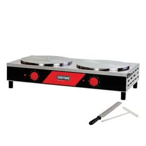 Panquequeira Elétrica Croydon Mped 2 Discos em Aço Inox 3200W com Espátula e Rodo 220V Panquequeira Elétrica 2 Discos Mped 220v - Croydon