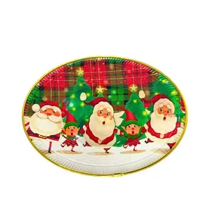 Bandeja Decorativa de Plástico ZSS-098 para Servir e Organizar Estampa de Natal Vermelho Altomex Bandeja Decorativa de Plástico ZSS-098 Estampa de Natal Vermelho Altomex