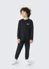 Conjunto de Moletom Infantil Menino Com Estampa - Preto 008