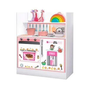 Cozinha De Brinquedo Estante Mdf Rosa Bebê Letty Shop Jm