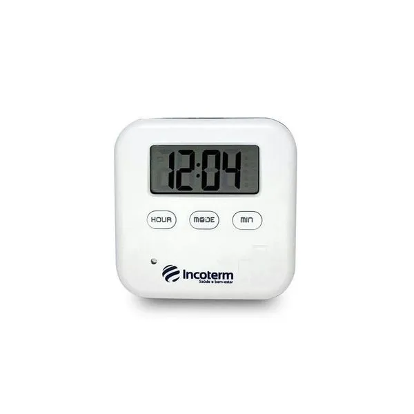Porta Comprimidos Digital Incoterm Com Alarme 4 Divisões