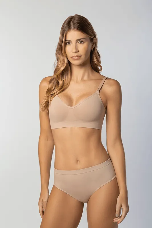 Caleçon Sem Costura Feminino Lupo Tamanho: P | Cor: Natural