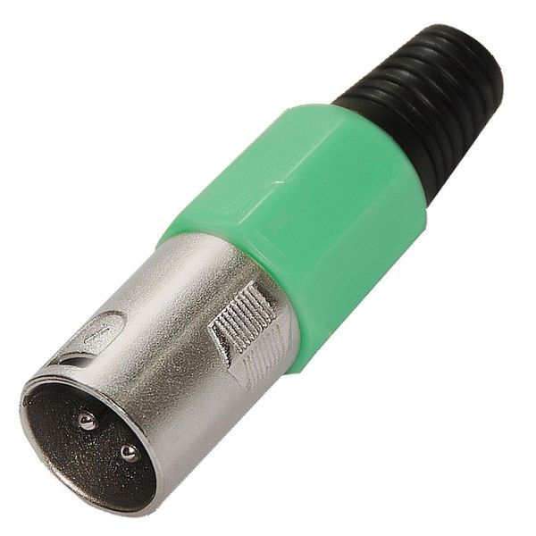 Conector Cannon de Microfone Macho Profissional Verde