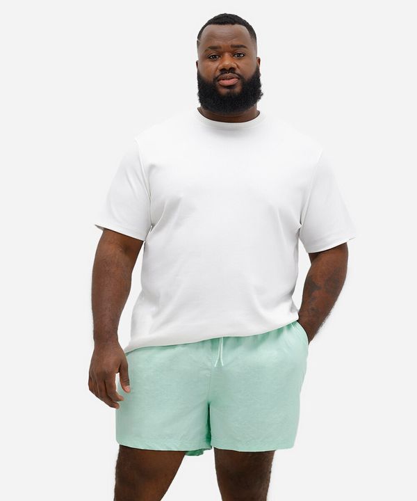 short plus size de poliamida com cordão verde GG3