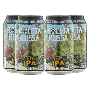 Pack 4 cervejas Roleta Russa Easy Ipa 350ml lata