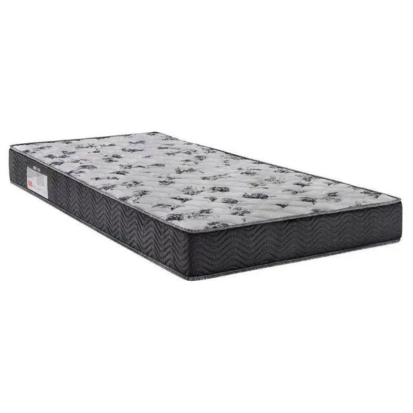 Cama Box Baú Solteiro Sintético + Colchão De Espuma D33 - - 88cm Branco