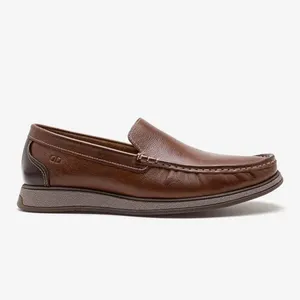 Mocassim Masculino Couro Nash Marrom-Marrom-43