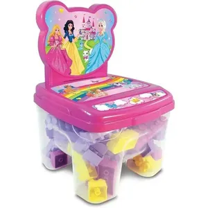 Brinquedo de Montar Cadeira Toy Blocos 24 Peças Coloridas Tema Princesa GGB Plast Brinquedo de Montar Cadeira Toy Blocos 24 Peças Coloridas GGB Plast