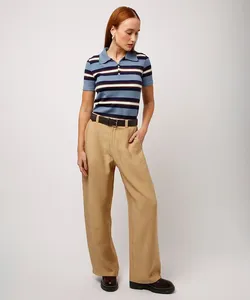 calça de alfaiataria texturizada mindset bege 38