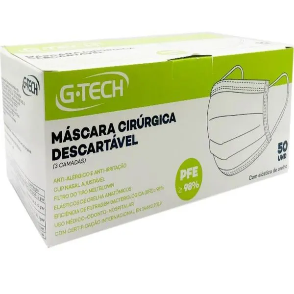 Máscara Cirúrgica Descartável 50 Unidades