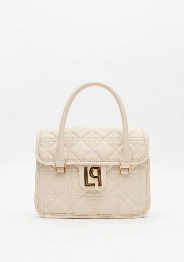 Bolsa Tote Matelassê E Enfeite Branco U