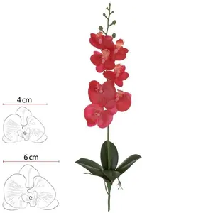 Orquídea Artificial Florarte 45cm Vermelho (MP)