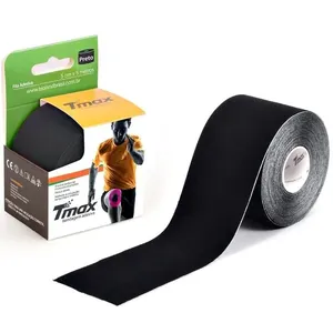 Bandagem Elástica Kinesio TMax - 5cm x 5m Preta