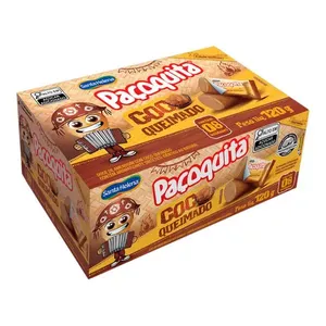 Doce de Amendoim Paçoquita Santa Helena Sabor Coco Queimado 8 Unidades