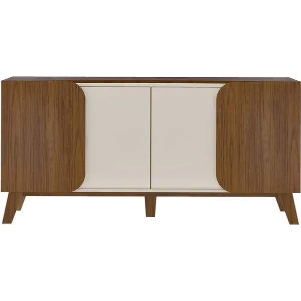 Buffet Artely Elegance 2 Portas Cor Off White Com Cedro 4506