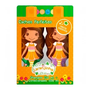 Kit Laranjinha Cachos Perfeitos Shampoo + Condicionador + Adesivos