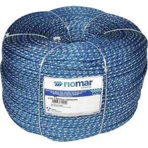 Corda Monofilamento Trançada, Azul, 12 Mm X 240 M, Pesca Riomar