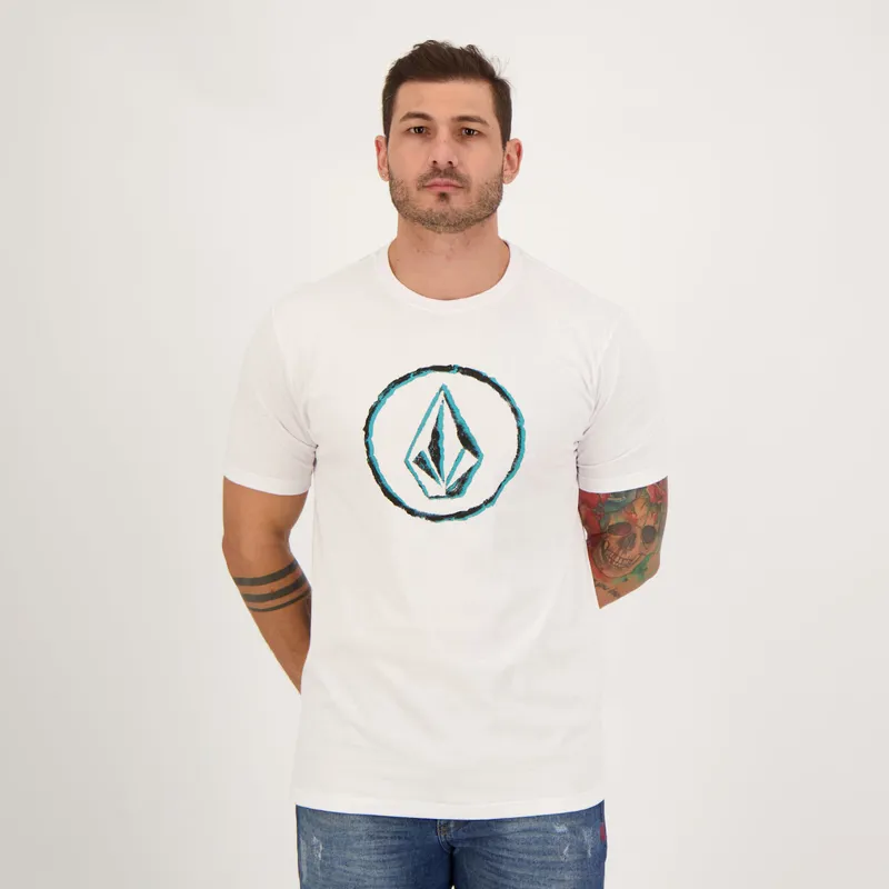 Camiseta Volcom Circle Stone Branca