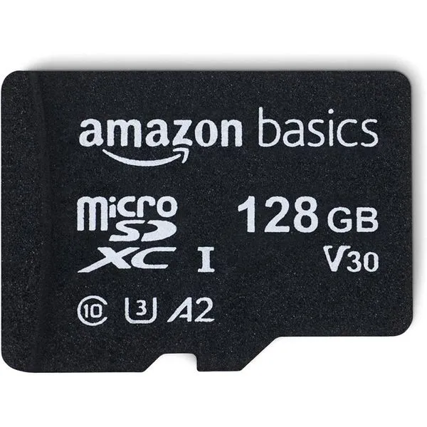 Cartão De Memória Amazon Basics Micro 128GB SDXC Preto A-BI