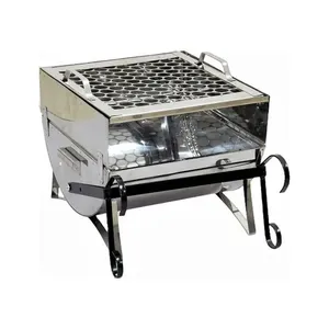 Churrasqueira Náutica Aberta com Grelha Aço Inox 30x28x24cm para Barcos e Camping Ouro Minas Churrasqueira Náutica Aberta Grelha Aço Inox 30x28x24cm Ouro Minas