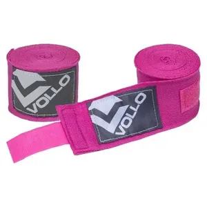 Bandagem Elástica para Treino VFG 3m Rosa com Fechamento Ajustável para Punhos e Mãos Vollo Sports Bandagem Elástica para Treino VFG 3m Rosa para Proteção de Punhos e Mãos Vollo Sports