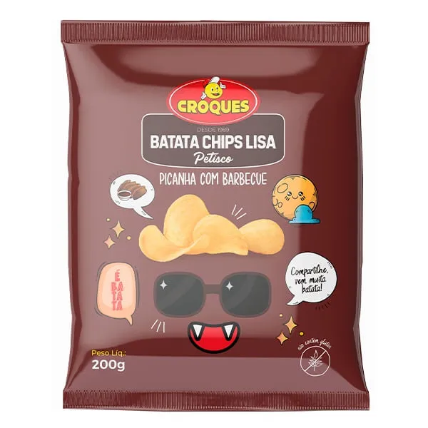Batata Chips Croques Lisa Picanha com Barbecue 200g