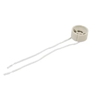 Soquete de Cerâmica para Lâmpada GU10 A.Santos Soquete de Cerâmica Branco para Lâmpada GU10
