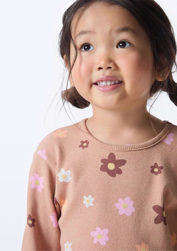 Blusa Infantil Menina Toddler Estampada - Bege 001