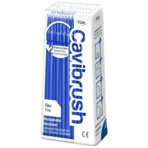 Aplicador Cavibrush Fgm Haste Fina Azul 100 Unidades (MP)