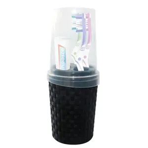 Porta Escovas Polipropileno Preto 350ml PE981 - Monte Líbano