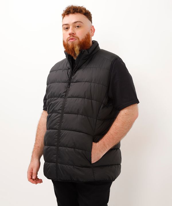 colete puffer plus size básico preto GG1