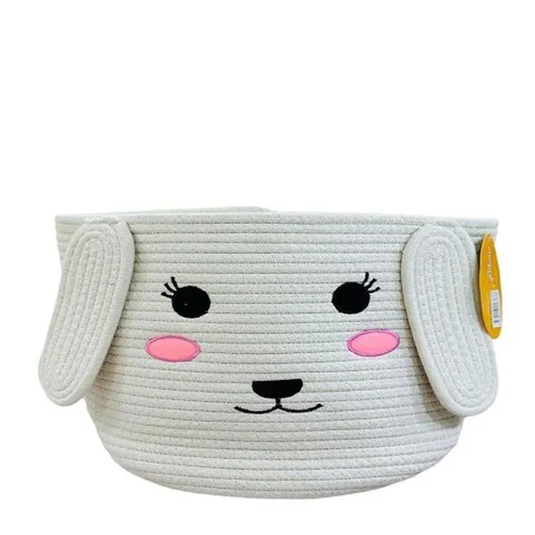 Cesto Organizador Joskana Cachorro Com Orelha De Tecido Multiuso 27x25cm (MP)