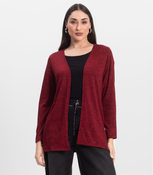 Cardigan Feminino Alongado Infinita Cor Vermelho GG