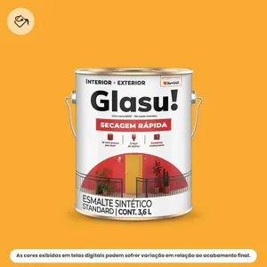 Tinta Esmalte Sintético Standard Brilhante Glasu Suvinil 3,6L Secagem Rápida Amarelo Ouro (MP)