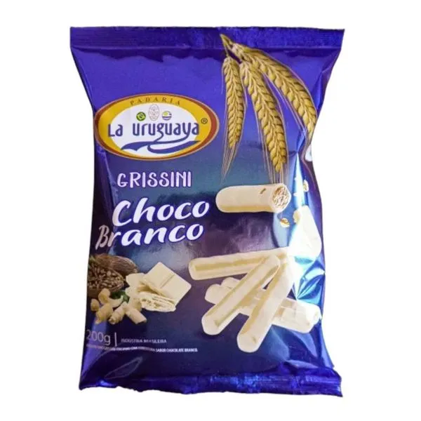 Biscoito La Uruguaya Grissani de Chocolate Branco GRISSINI LA URUGUAYA CHOCO BRANCO