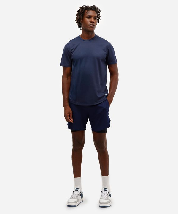 short com bermuda de compressão esportivo azul GG