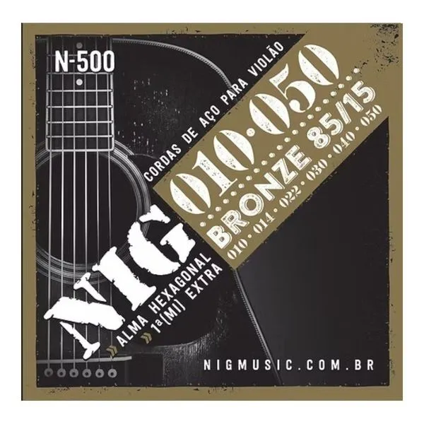 Encordoamento NIG Rouxinol Para Violão 6 Cordas N500 (MP)