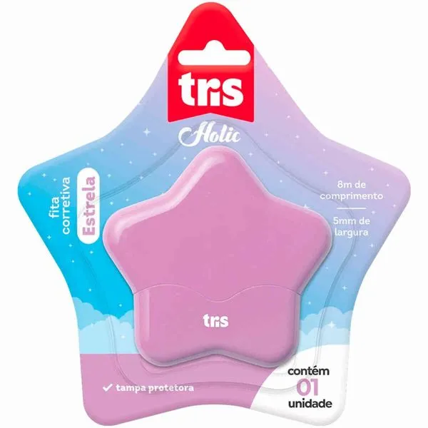 Fita Corretiva Tris Holic Estrela Lilás 604459