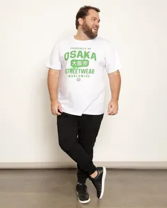 Calça Plus Size Masculina Sarja Jogger Com Bolsos Preta 48