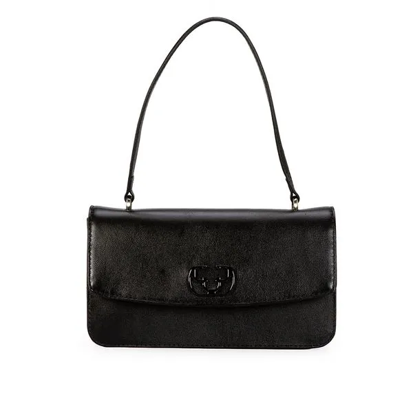 Bolsa Couro Preta Shoulder Bag