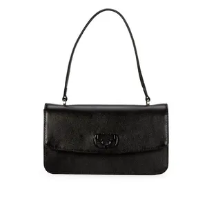 Bolsa Couro Preta Shoulder Bag
