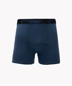 cueca boxer de algodão camuflado azul marinho P