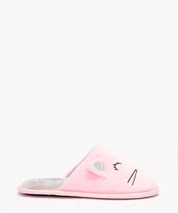 pantufa infantil chinelo gatinha rosa 29-30