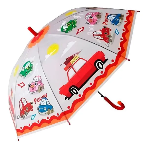 Guarda Chuva Infantil Automático GXM Plástico Metal 66cm X 87cm Vermelho com Proteção Uv Guarda Chuva Infantil Automático GXM Plástico Metal 66cm Vermelho com Proteção Uv
