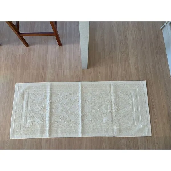 Tapete Passadeira Trilho Confort A01 Algodão Cru 50x140cm Ref.TRCON050140A01 Bordartes