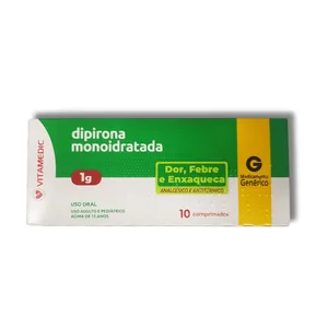 Dipirona Monoidratada 1g 10 comprimidos genérico Vitamedic