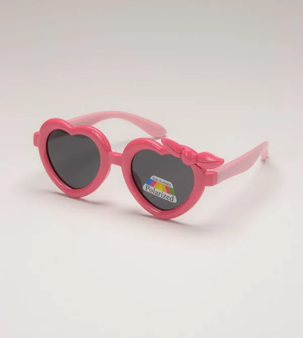 Óculos de Sol Infantil Coração com Lacinho Pink