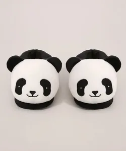 Pantufa Infantil Panda Antiderrapante Branca 27-28
