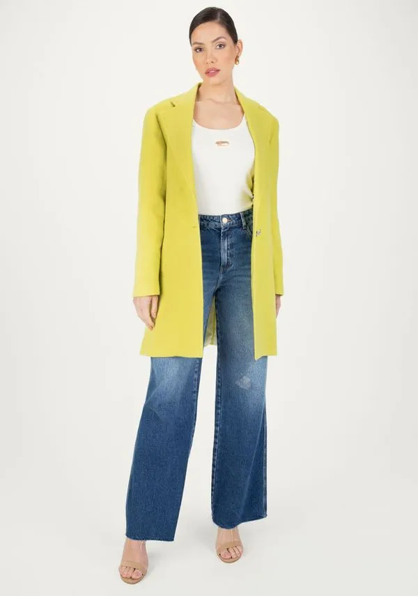 Casaco Oversized Lã Fria Verde P